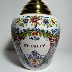 Royal Goedewaagen Authentic Delft Hand Decorated Tobacco Jar St. Paul’s